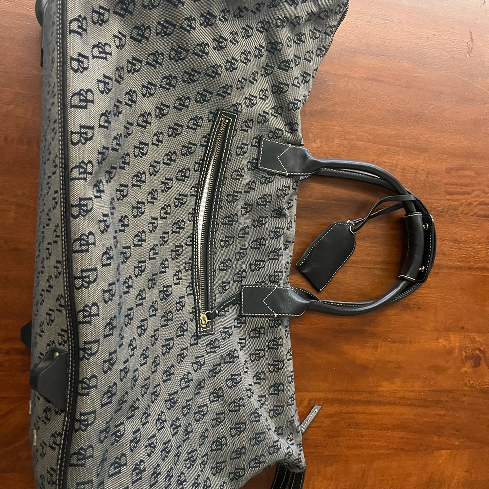 Dooney & Bourke Gray and Black Travel Bag